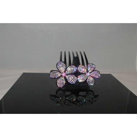 1 New Gorgeous Hair Comb W Shinny Crystals Hair Jewelry Accessories US Seller - Picture 3 of 4